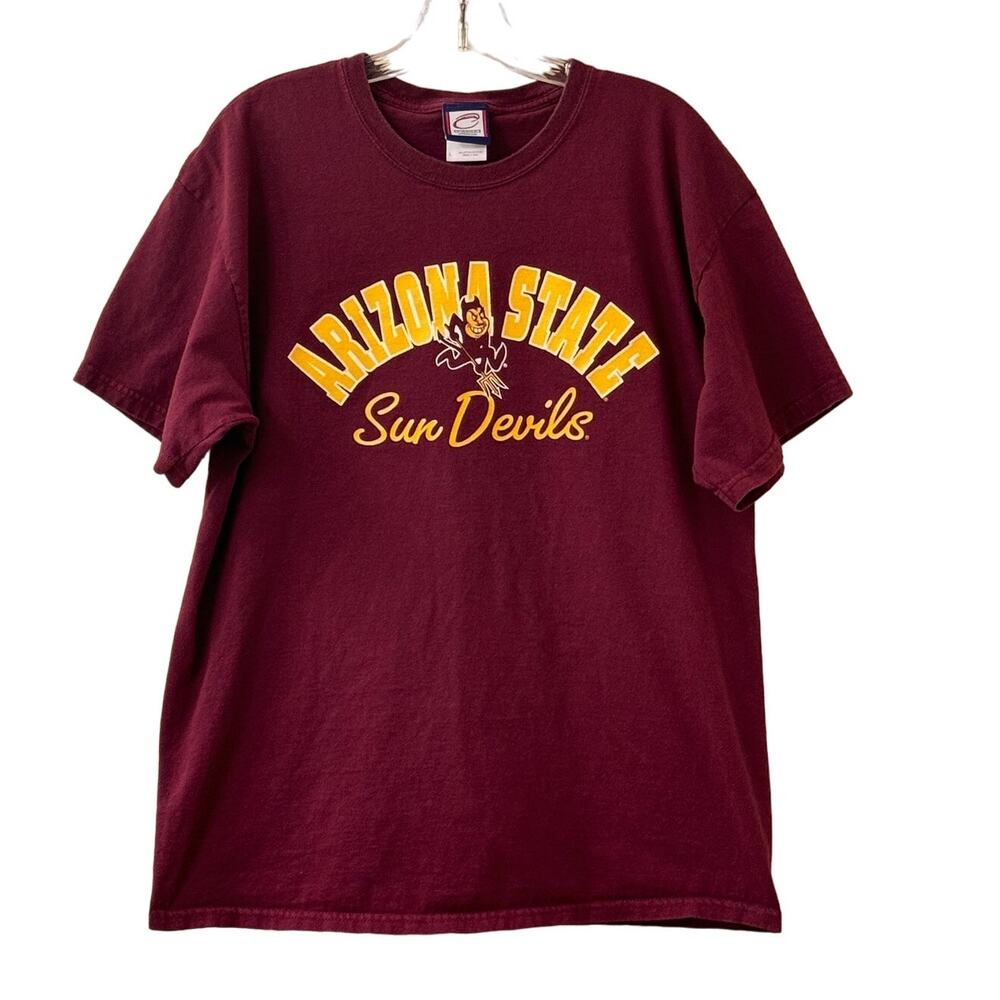 Cadre Athletic Maroon Red Arizona State Sun Devils T-Shirt Size Large